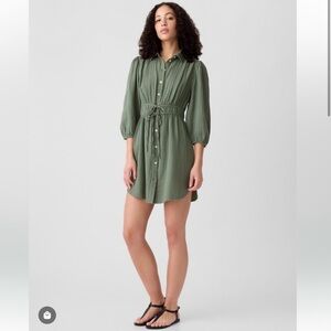 3/$25 💓 GAP “Crinkle Gauze” Mini Shirt Dress